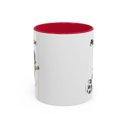 Mug Football Personnalisable Garçon – Tasse Joueur Soccer Cadeau Enfant Noir Bleu Rouge