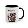 Mug Personnalisable Prénom Chouette Café – Tasse Humour Amoureux Du Café Noir Bleu Rouge