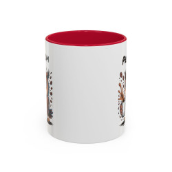 Mug Personnalisable Prénom Chouette Café – Tasse Humour Amoureux Du Café Noir Bleu Rouge