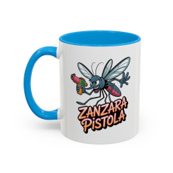 Mug Humour Moustique Zanzara Pistola – Tasse Drôle Insecte Fun Noir Bleu Rouge