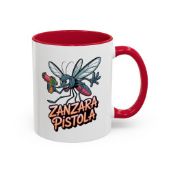 Mug Humour Moustique Zanzara Pistola – Tasse Drôle Insecte Fun Noir Bleu Rouge