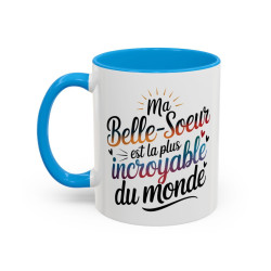 Mug Ma Belle-Soeur Est La Plus Incroyable Du Monde – Tasse Cadeau Belle-Soeur Noir Bleu Rouge