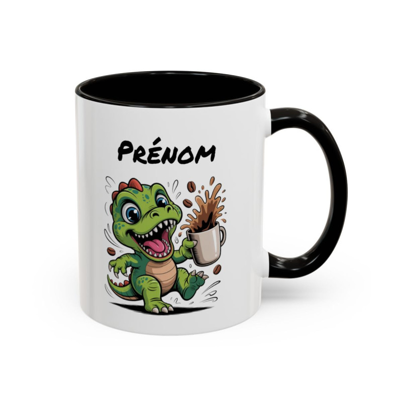 Mug Dinosaure Café Personnalisable – Tasse Humoristique Noir  Idée Cadeau Originale