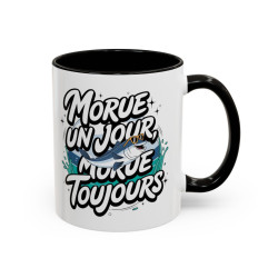 Tasse Morue Un Jour Morue Toujours – Mug Humour Poisson – Cadeau Drôle Original – Céramique 325ml