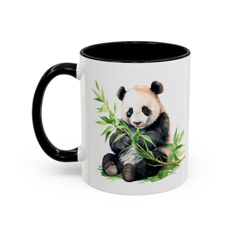 Tasse Panda Bambou – Mug Animal Nature – Cadeau Amoureux des Pandas – Céramique 325ml