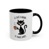 Tasse Le Café D’Abord Le Chaos Après – Mug Chat Humour – Cadeau Amoureux des Chats – Céramique 325ml