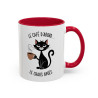Tasse Le Café D’Abord Le Chaos Après – Mug Chat Humour – Cadeau Amoureux des Chats – Céramique 325ml
