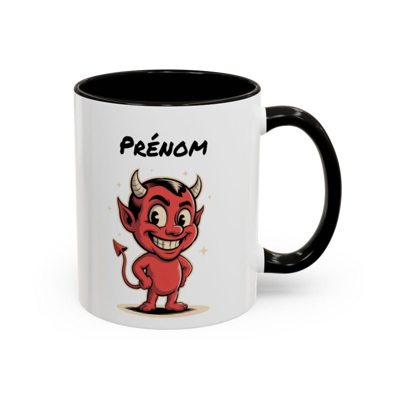 Tasse Petit Diable Personnalisable – Mug Diablotin Humour – Cadeau Drôle Original – Céramique 325ml