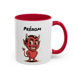 Tasse Petit Diable Personnalisable – Mug Diablotin Humour – Cadeau Drôle Original – Céramique 325ml