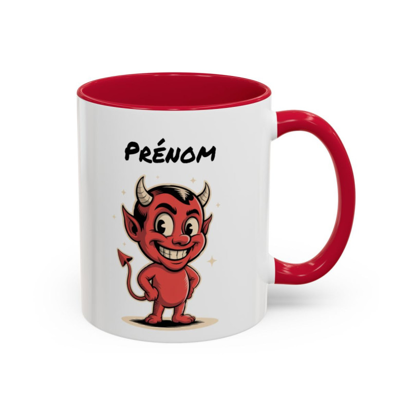 Tasse Petit Diable Personnalisable – Mug Diablotin Humour – Cadeau Drôle Original – Céramique 325ml