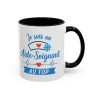 Tasse Aide-Soignant AU TOP – Mug Métier Infirmier Santé – Cadeau Collègue Hôpital – Céramique 325ml