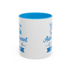 Tasse Aide-Soignant AU TOP – Mug Métier Infirmier Santé – Cadeau Collègue Hôpital – Céramique 325ml