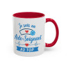 Tasse Aide-Soignant AU TOP – Mug Métier Infirmier Santé – Cadeau Collègue Hôpital – Céramique 325ml