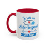Tasse Aide-Soignant AU TOP – Mug Métier Infirmier Santé – Cadeau Collègue Hôpital – Céramique 325ml