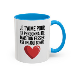 Tasse Humour Amour – Mug Message Drôle Couple – Cadeau Saint Valentin Original – Céramique 325ml