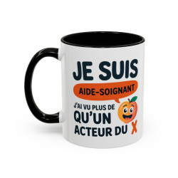 Tasse Aide-Soignant Humour – Mug Métier Médical Drôle – Cadeau Collègue Hôpital – Céramique 325ml