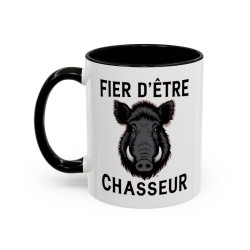 Tasse Fier d’être Chasseur – Mug Sanglier Chasse – Cadeau Chasseur Original – Céramique 325ml