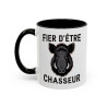 Tasse Fier d’être Chasseur – Mug Sanglier Chasse – Cadeau Chasseur Original – Céramique 325ml