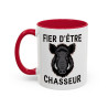 Tasse Fier d’être Chasseur – Mug Sanglier Chasse – Cadeau Chasseur Original – Céramique 325ml