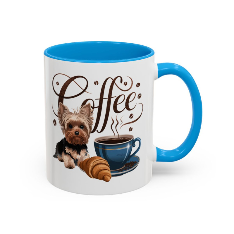 Tasse Chien Yorkshire Café – Mug Amoureux des Chiens – Cadeau Original – Céramique 325ml