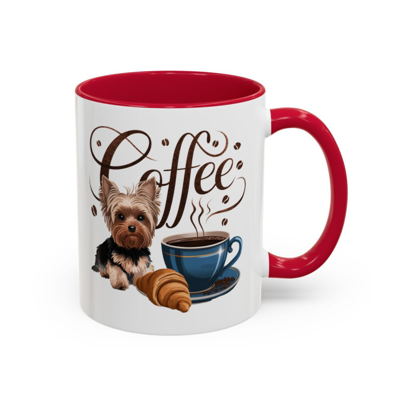 Tasse Chien Yorkshire Café – Mug Amoureux des Chiens – Cadeau Original – Céramique 325ml
