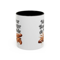 Tasse Meilleur Boulanger du Monde – Mug Boulangerie Pain Croissant – Cadeau Boulanger – Céramique 325ml