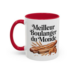 Tasse Meilleur Boulanger du Monde – Mug Boulangerie Pain Croissant – Cadeau Boulanger – Céramique 325ml