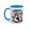 Tasse Mon Fils C’est Comme le Café – Mug Humoristique Parent Enfant – Cadeau Papa Maman – Céramique 325ml