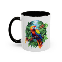 Tasse Perroquet Tropical – Mug Oiseau Exotique Jungle – Cadeau Nature Voyage – Céramique 325ml