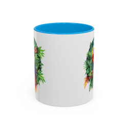 Tasse Perroquet Tropical – Mug Oiseau Exotique Jungle – Cadeau Nature Voyage – Céramique 325ml