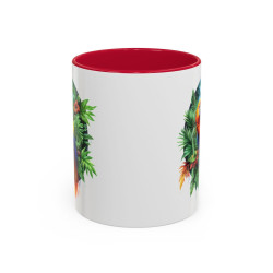 Tasse Perroquet Tropical – Mug Oiseau Exotique Jungle – Cadeau Nature Voyage – Céramique 325ml