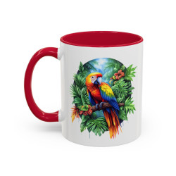 Tasse Perroquet Tropical – Mug Oiseau Exotique Jungle – Cadeau Nature Voyage – Céramique 325ml