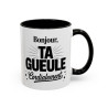 Tasse Bonjour Ta Gueule Cordialement – Mug Humoristique Sarcastique – Cadeau Collègue Ami – Céramique 325ml