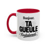 Tasse Bonjour Ta Gueule Cordialement – Mug Humoristique Sarcastique – Cadeau Collègue Ami – Céramique 325ml