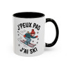 Tasse J’Peux Pas J’Ai Ski – Mug Humour Montagne Hiver – Cadeau Skieur – Céramique 325ml