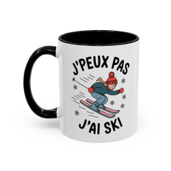 Tasse J’Peux Pas J’Ai Ski – Mug Humour Montagne Hiver – Cadeau Skieur – Céramique 325ml