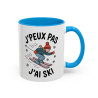 Tasse J’Peux Pas J’Ai Ski – Mug Humour Montagne Hiver – Cadeau Skieur – Céramique 325ml