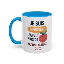 Tasse Je Suis Infirmière – Mug Humour Infirmière Cadeau Collègue – Céramique 325ml Noir Bleu Rouge