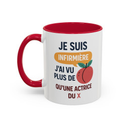 Tasse Je Suis Infirmière – Mug Humour Infirmière Cadeau Collègue – Céramique 325ml Noir Bleu Rouge
