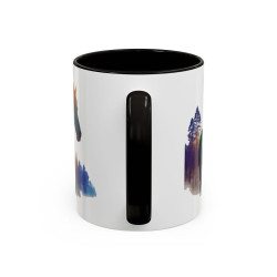 Mug Cheval Silhouette Forêt – Tasse Nature Artistique – Cadeau Passion Équitation – Céramique 325ml