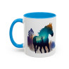 Mug Cheval Silhouette Forêt – Tasse Nature Artistique – Cadeau Passion Équitation – Céramique 325ml