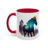 Mug Cheval Silhouette Forêt – Tasse Nature Artistique – Cadeau Passion Équitation – Céramique 325ml