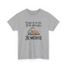T-shirt Humour Croyez-le ou non Je ne dors pas Je médite – Tee Shirt Drôle Paresseux Unisexe Blanc Gris