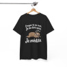 T-shirt Humour Croyez-le ou non Je ne dors pas Je médite – Tee Shirt Drôle Paresseux Unisexe Noir