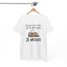 T-shirt Humour Croyez-le ou non Je ne dors pas Je médite – Tee Shirt Drôle Paresseux Unisexe Blanc Gris