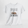 T-shirt Humour Croyez-le ou non Je ne dors pas Je médite – Tee Shirt Drôle Paresseux Unisexe Blanc Gris