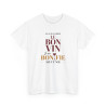 T-shirt Humour Je Suis Comme le Bon Vin Je me Bonifie Avec l’Âge – Tee Shirt Anniversaire Drôle Unisexe Blanc Gris