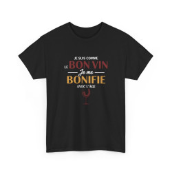 T-shirt Humour Je Suis Comme le Bon Vin Je me Bonifie Avec l’Âge – Tee Shirt Drôle Vin Anniversaire Unisexe Noir