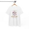 T-shirt Humour Je Suis Comme le Bon Vin Je me Bonifie Avec l’Âge – Tee Shirt Anniversaire Drôle Unisexe Blanc Gris
