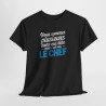 T-shirt Humour Nous Sommes Plusieurs Dans Ma Tête Mais C’est Moi le Chef – Tee Shirt Drôle Citation Unisexe Noir